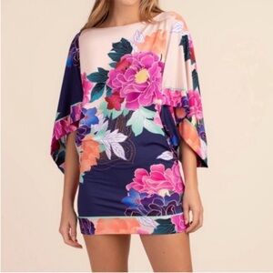 Trina Turk Opulent Oasis Swimsuit Tunic Cover-Up Beach Vacation Dress - S